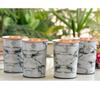 Copper Glass Set (4-Piece) - 300ml, Ayurvedic Drinking Tumblers, Health-Enhancing, Printed Design, Ideal for Water & Beverages