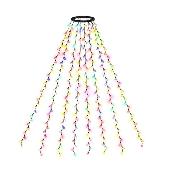 Рождественская светодиодная гирлянда с функцией памяти, 8 режимов, звезда-верхушка, водонепроницаемая, питание от USB, огни для рождественской елки