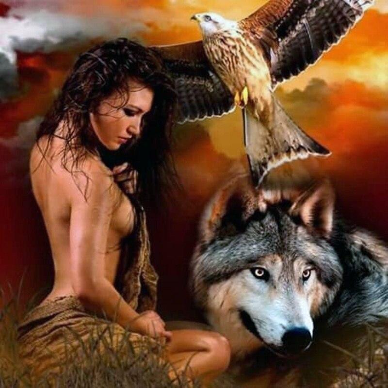 Новый 5D DIY алмазная живопись волк Алмазная вышивка животные пейзажи вышивка крестиком полная круглая дрель домашний декор ручной подарок