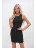 Women's European American Solid Color Slim Fit Wrap Dress