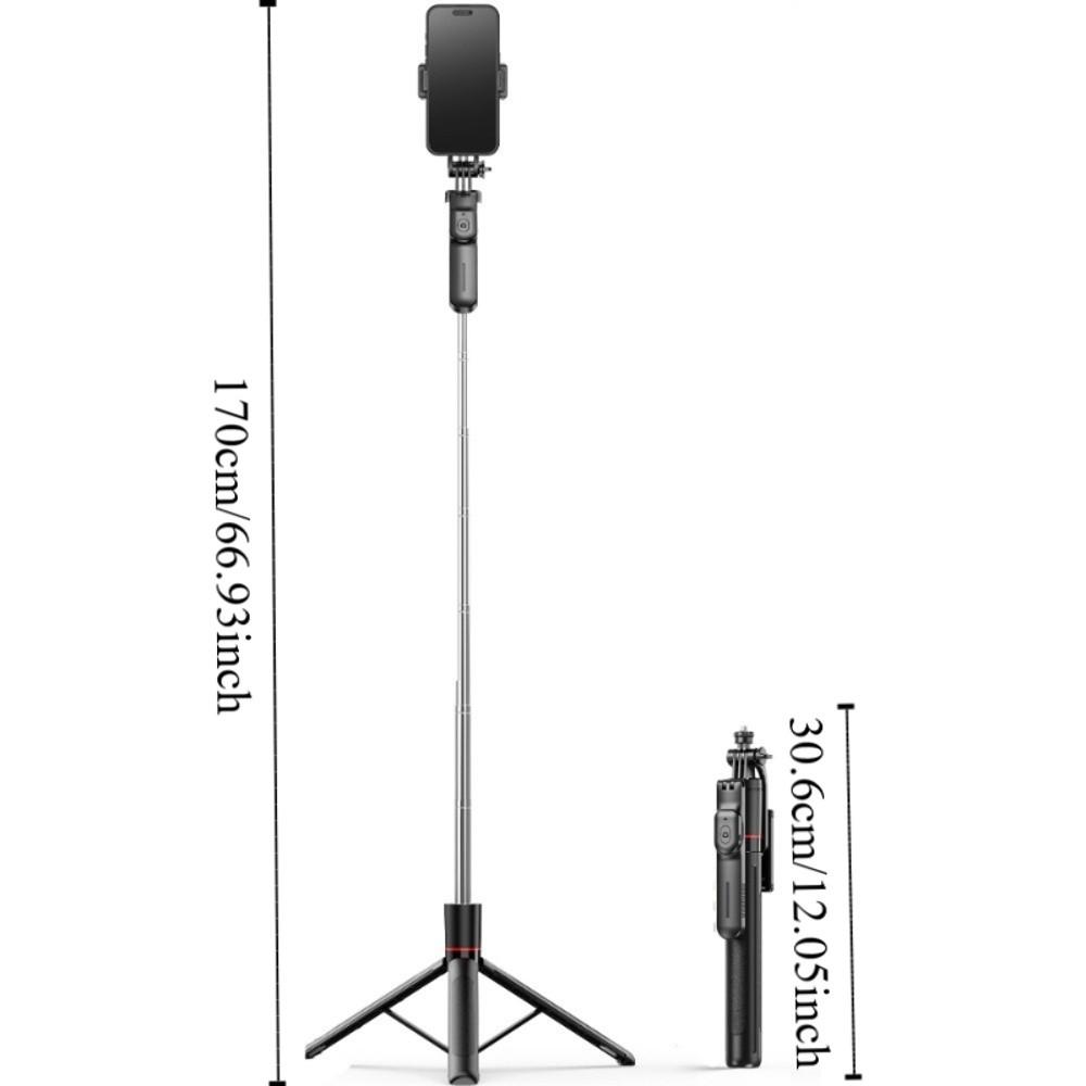 1.7m Telescopic Selfie Stick 360° Rotating Selfie Stick Tripod  Vlog Photography