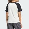Women's Adidas T Shirts Women's Jade White/Black Crew Neck Moderate