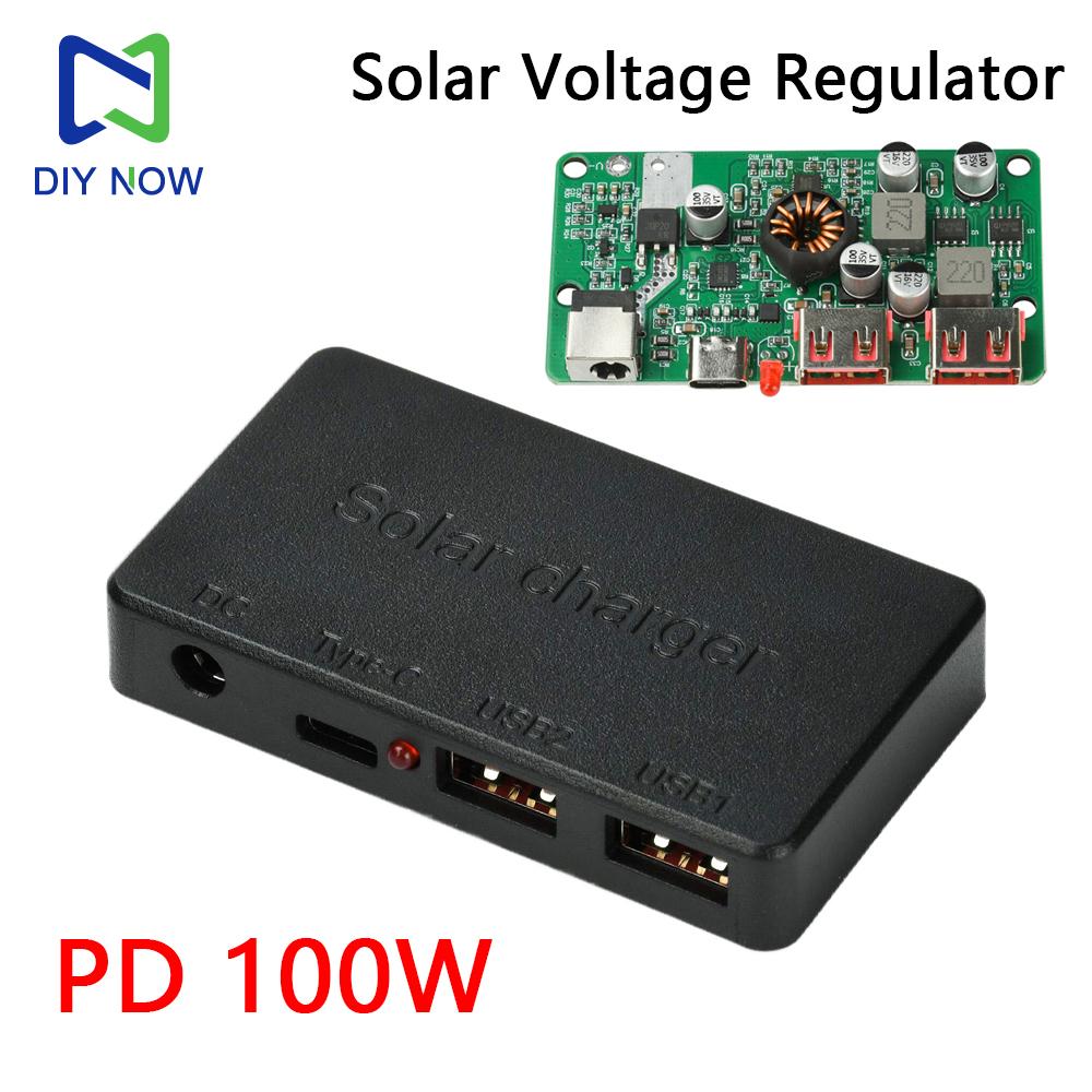 PD 100 Вт Type-C Солнечный Регулятор Напряжения Контроллер Двойной USB QC3.0 Быстрая Зарядка DIY Регулятор Напряжения Распределительная Коробка Печатная Плата