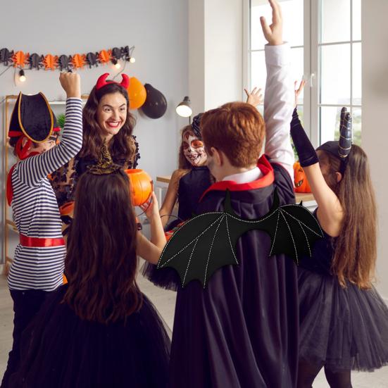 Готические крылья летучей мыши Унисекс на ремешках Крылья ведьмы для нарядной вечеринки на Хэллоуин Крылья летучей мыши дьявола для аксессуаров для костюма для косплея