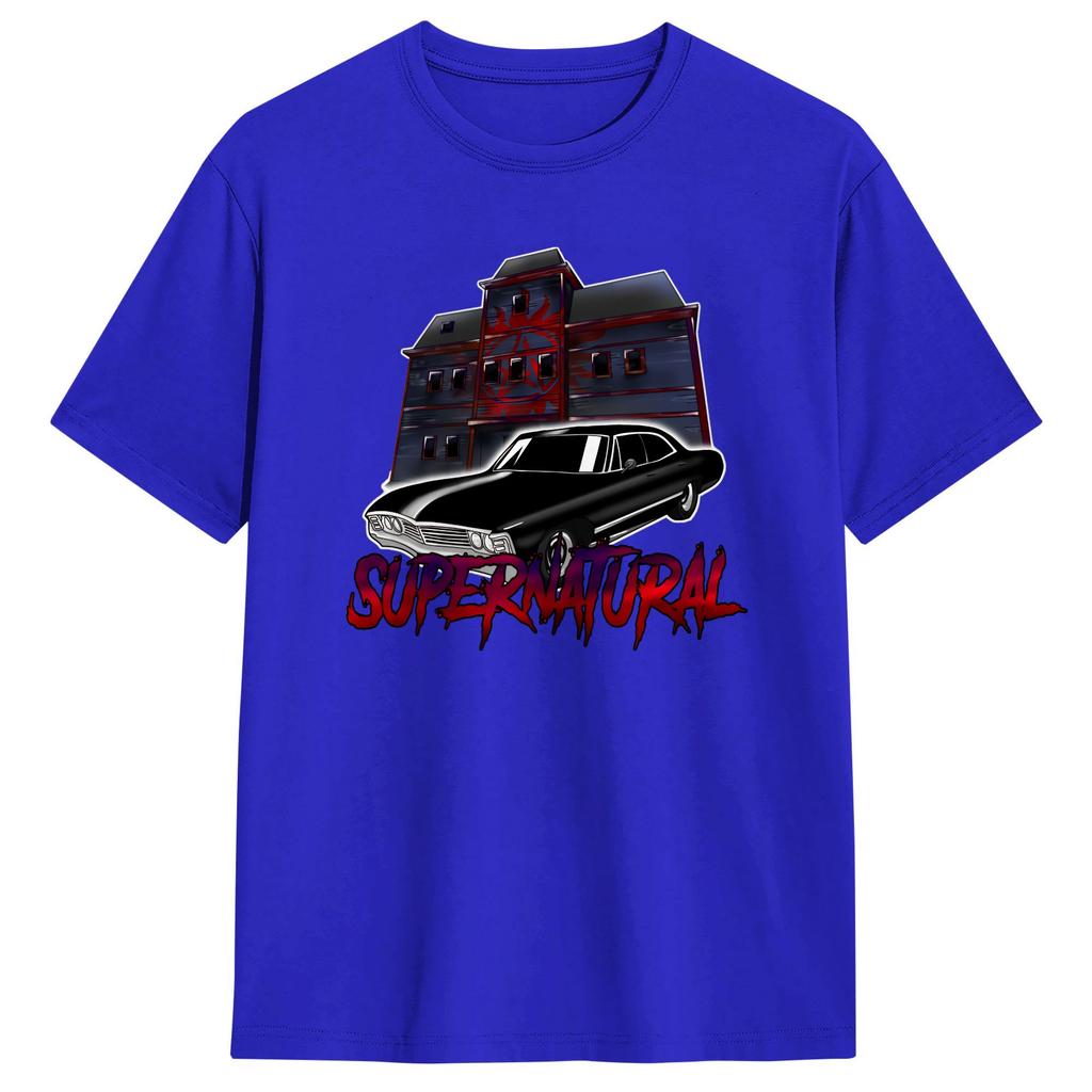 SupernaturAl Impala  TShirt Summer  Cotton T Shirts For Male Hip Hop Pattern Tshirt Short Sleeve Classic Tees
