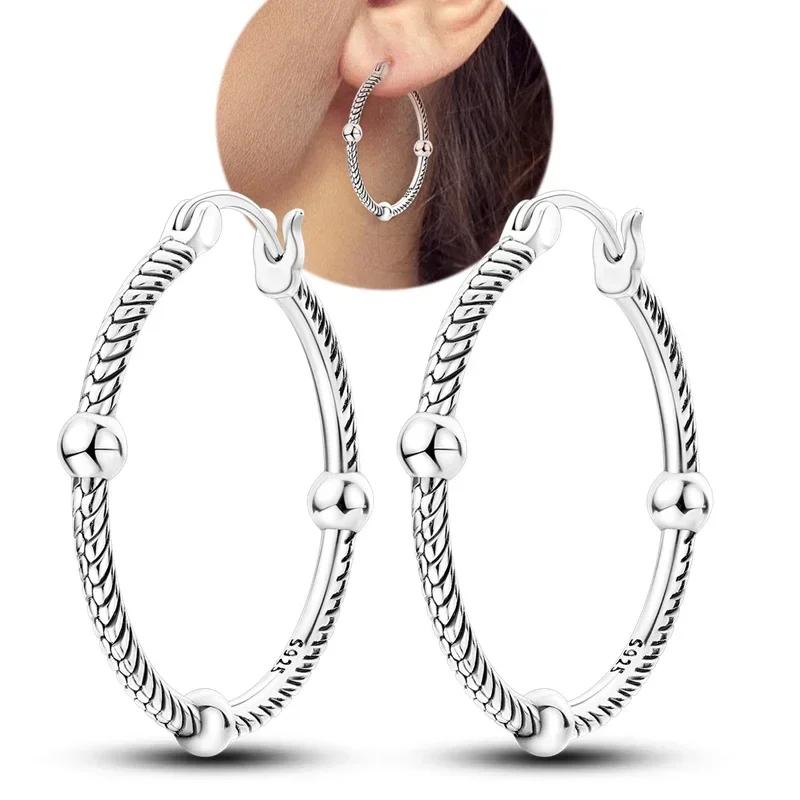 Серьги-кольца из серебра 925 пробы 'Любовь Перо Луна Звезда Сердце', подходят для оригинальных подвесок, для женщин и девочек, гвоздики, ювелирные изделия, подарки