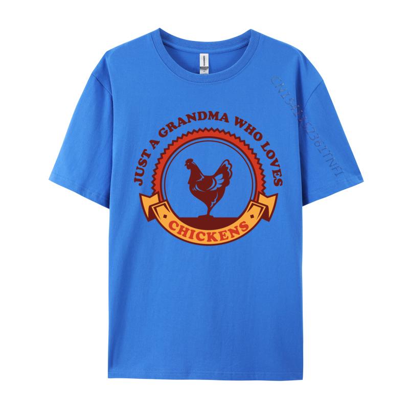 Just A Grandma Who Loves Chickens Chicken Coop Hen Chick Egg Tshirts Funky Boy Tshirts Printed Tops Shirt Cotton