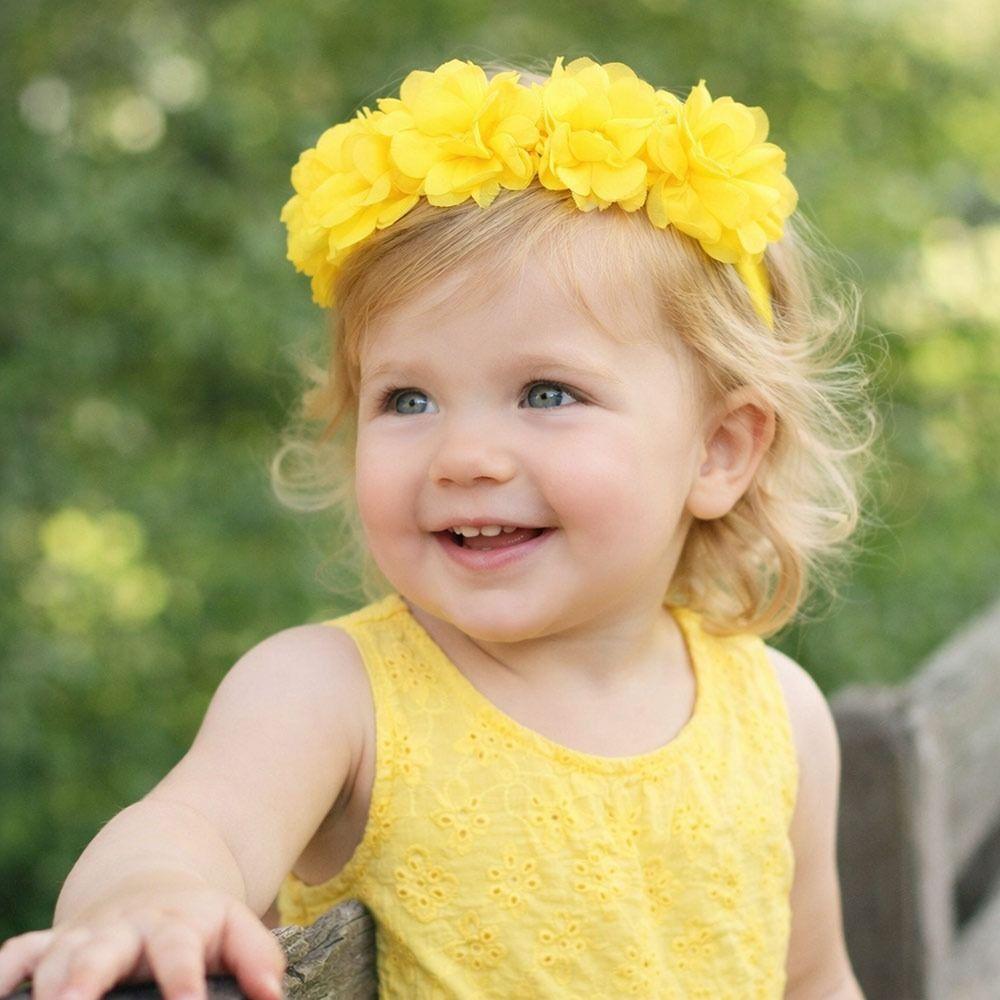 Elastic Headband Chiffon Flower Hair Band New Baby Headband for Kids Children Newborn Toddler