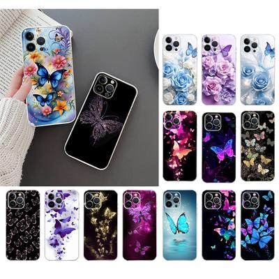 Чехол для телефона Для iphone 17ProMax Air 16 15 14 13 Pro Max 15 16 Pro 15Plus Бабочка