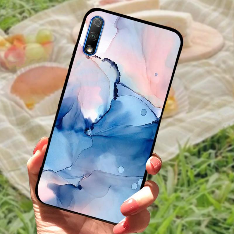Чехол-бампер для Honor 9X Cover Honor9X Китай Силиконовый Мягкий Мраморный Черный Funda Coque для Huawei Honor 9X Pro Полностью Защитный