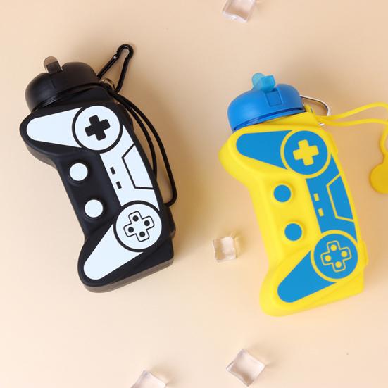 600 мл Спортивная бутылка Складная Пищевой класс Герметичная Ударопрочная Защита от падений Большая вместимость Форма игровой консоли Путешествия Школа Дети Студенты