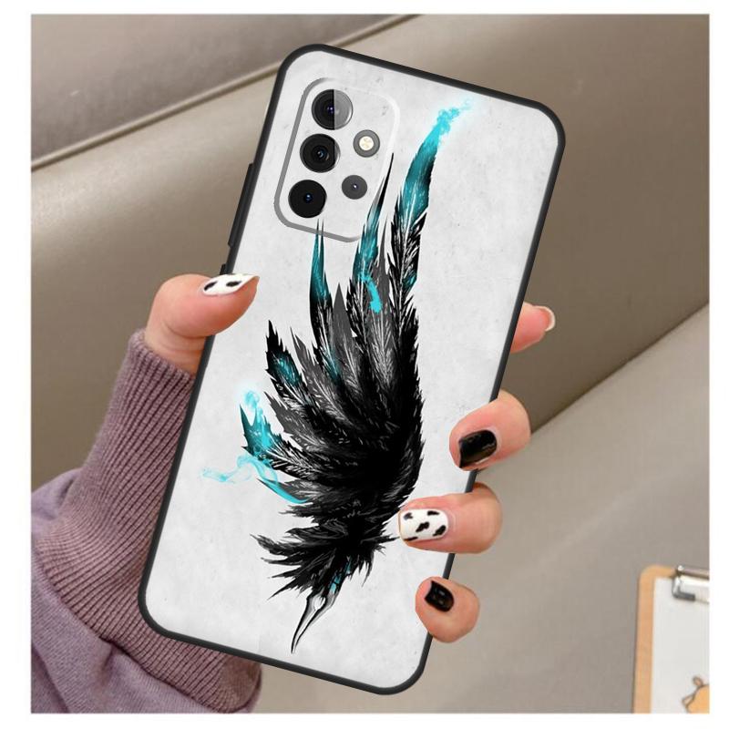 Фантазийный чехол с крыльями ангела для Samsung Galaxy A33 A13 A53 A34 A54 A14 A15 A16 A26 A36 A56 A12 A32 A52 A06 A35 A55