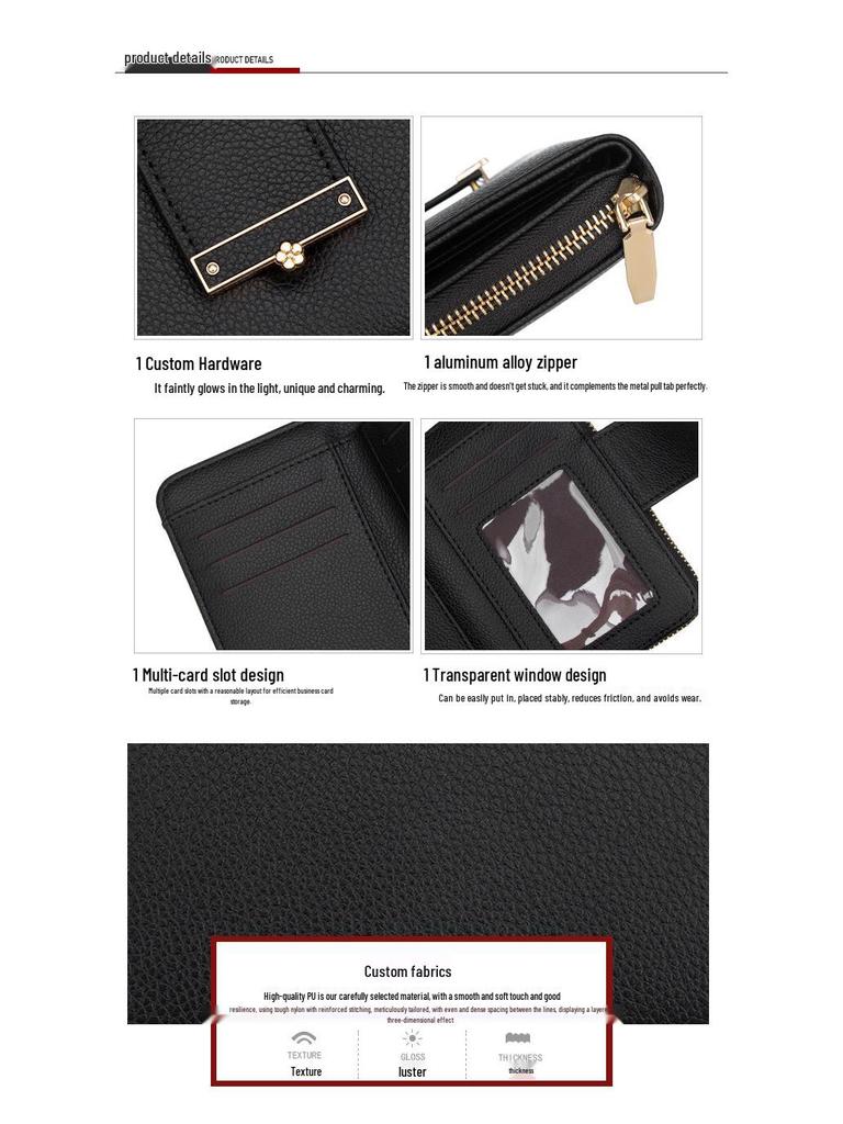 Женский кошелек и клатч с несколькими отделениями для карт и карманом для монет на молнии