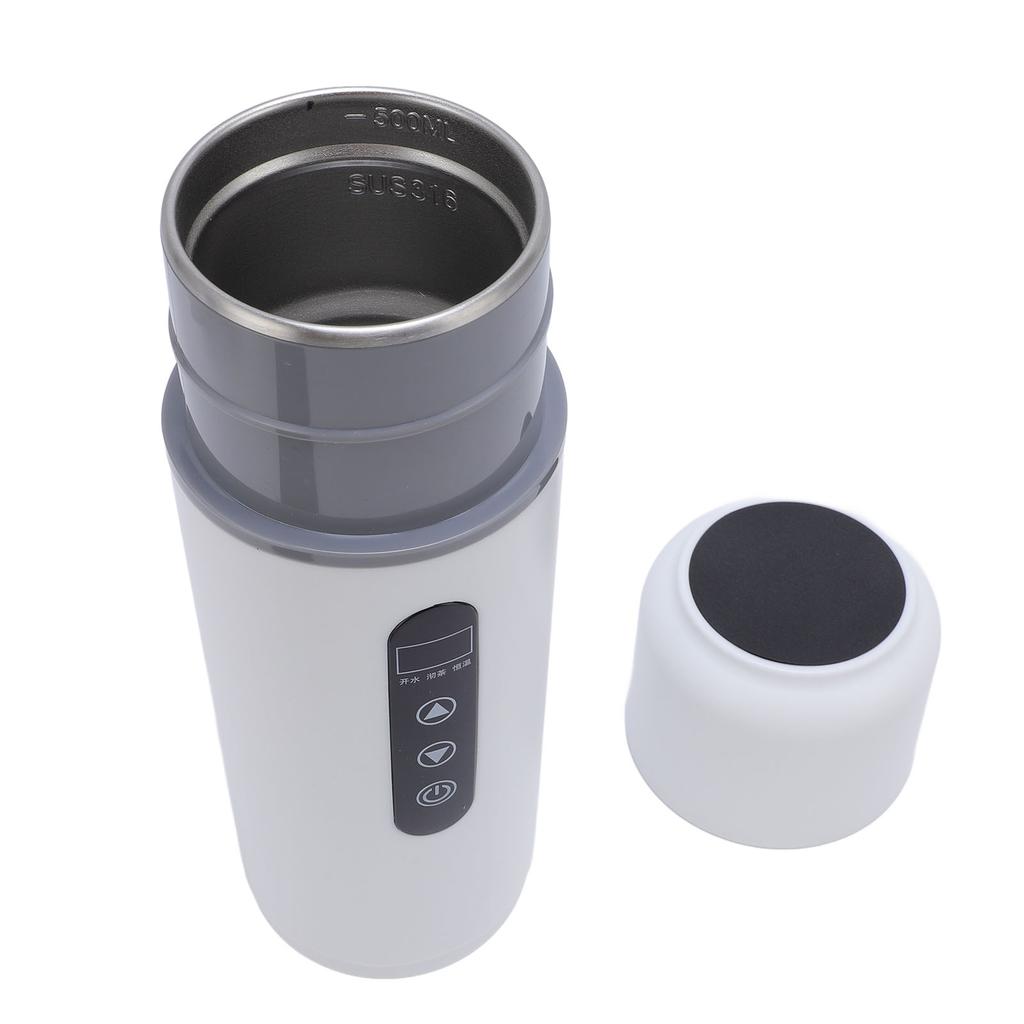 Портативный автомобильный нагревательный стакан 500 мл дорожный электрический чайник 12 В 24 В портативный водонагреватель нагревательная чашка для