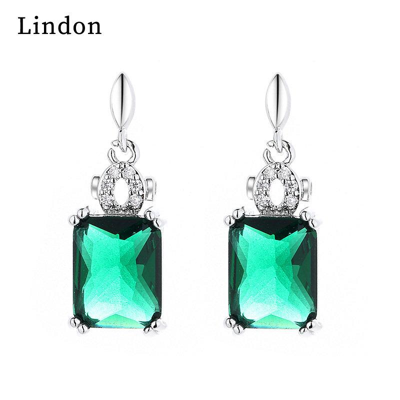 Женские серьги Lindon из медного сплава с цирконием, серьги-капли для женщин, подарки для свадебной вечеринки