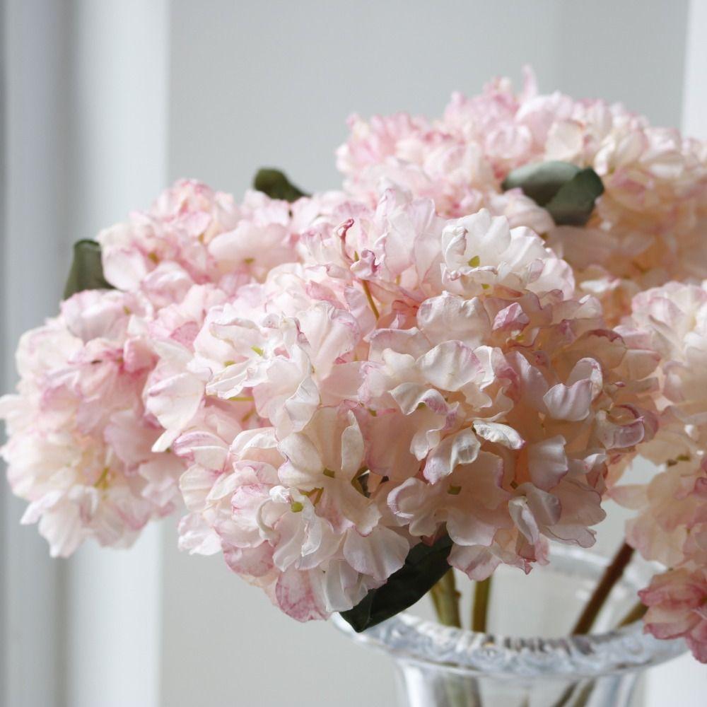 Silk Flower Artificial Flowers 10 Colors Hydrangea Bouquet Exquisite Fake Flower  Home Ornament