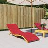 VidaXL Red Sun Lounger Cushion 200x70x3 Cm Oxford Fabric 314224