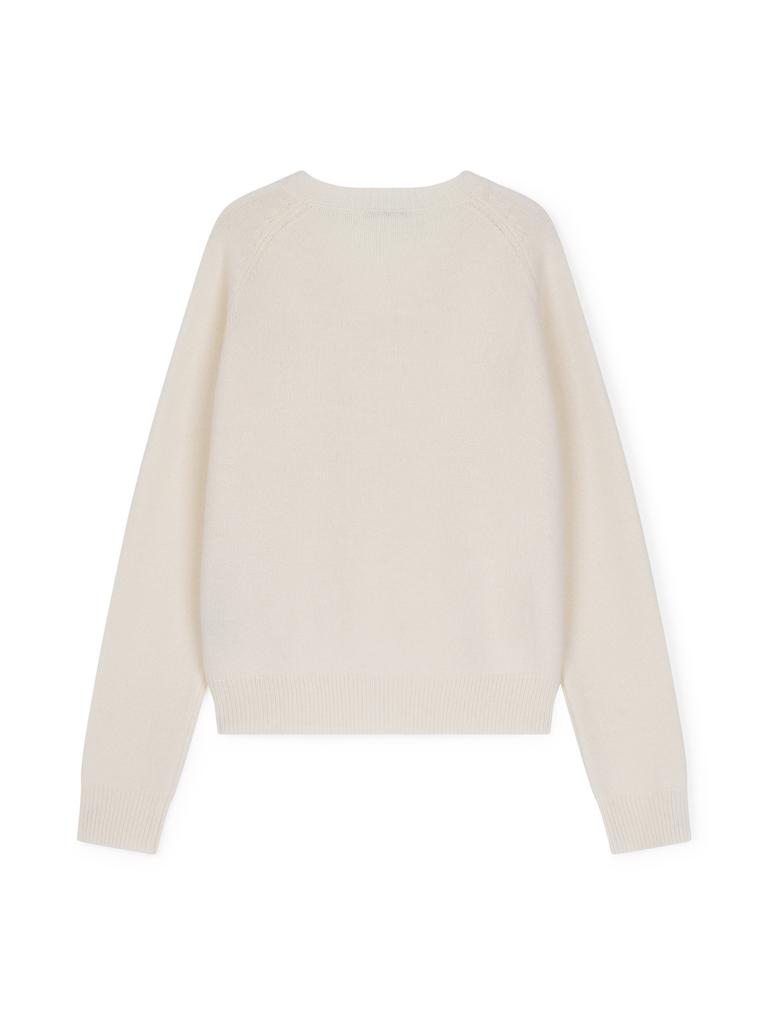 Ohebeu Madeleine V-Neck Pullover Ecru