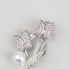 1Pc Brooch Rhinestone Tulip Flower Brooch Anti-glare Suit Brooch Collar Pin Jewelry
