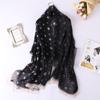 Oversize Women Soft Polka Dots Print Shawl Silk Feel Sheer Scarf, 135*190cm