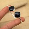 Черная шпинель, драгоценный камень ручной работы, стерлинговое серебро 925 пробы, ювелирные манжеты для свадебного подарка