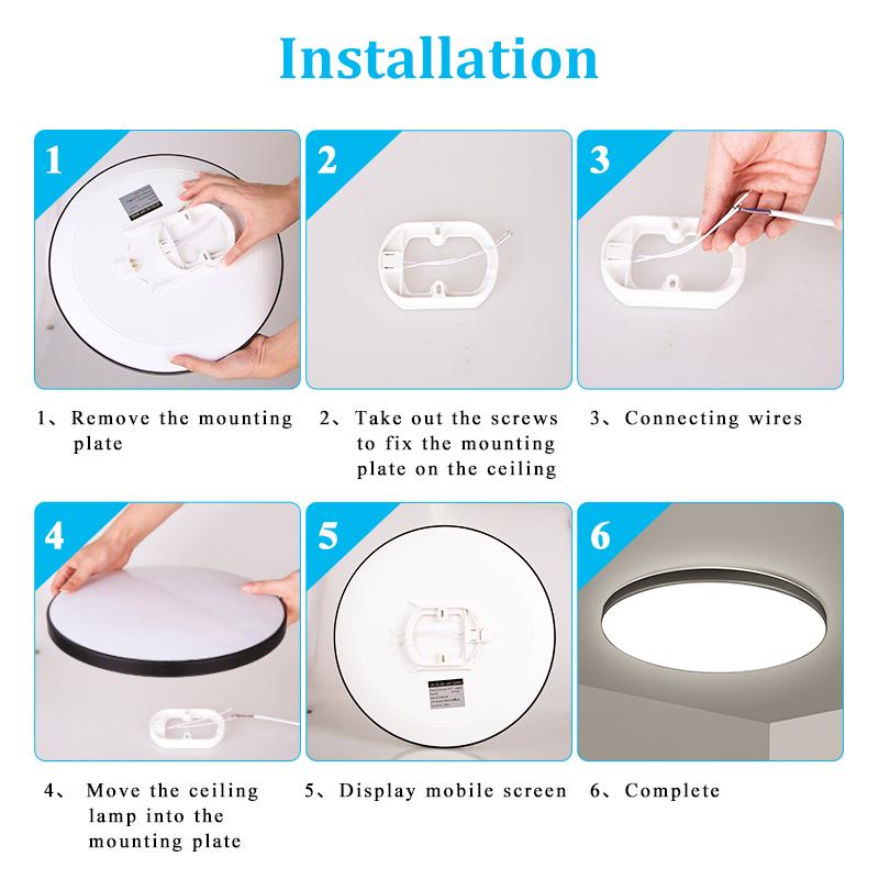 Xiaomi Waterproof Bathroom Lamp Ceiling Led Ceiling Lights 18W 30W 40W Round Led Ceiling Lamp For Kitchen Living Room Toilet Room 220V