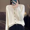 Трикотаж Кардиган с v-образным вырезом Женский весенне-осенний свитер Куртка Верхняя одежда Топы