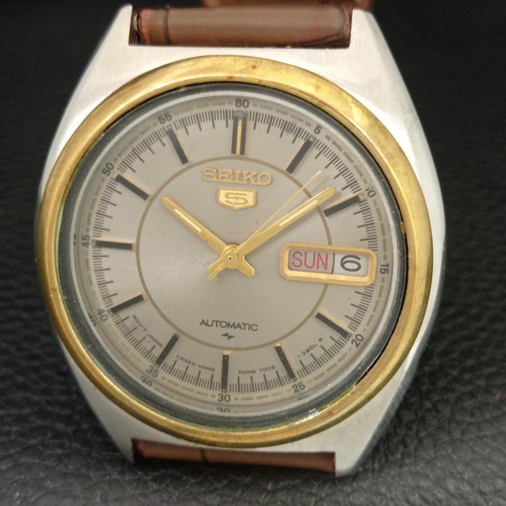 ВИНТАЖНЫЕ АВТОМАТИЧЕСКИЕ ЧАСЫ SEIKO 5 7009A ЯПОНИЯ МУЖСКИЕ С ОРИГИНАЛЬНЫМ ЦИФЕРБЛАТОМ a709155-1