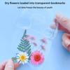 40/60 шт. Набор прозрачных закладок для книг с сушеными цветами, ручная работа, форма прозрачной бутылки
