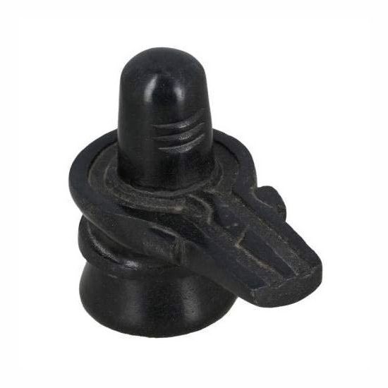 Статуэтка Шивалингам из Черного мрамора (3 дюйма), Black Marble Stone Shivalingam, KARARI