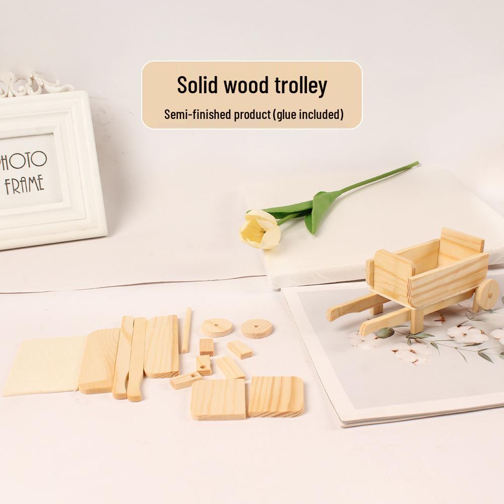 Детский набор для столярных работ: Модель Маленького Дома - Полуготовый Коттедж для Рукодельных Родительско-Детских Проектов