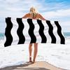 Beach Towel Quick Dry Bath Towel Outdoor Microfiber Striped Printed Soft Absorbent Towel Summer
