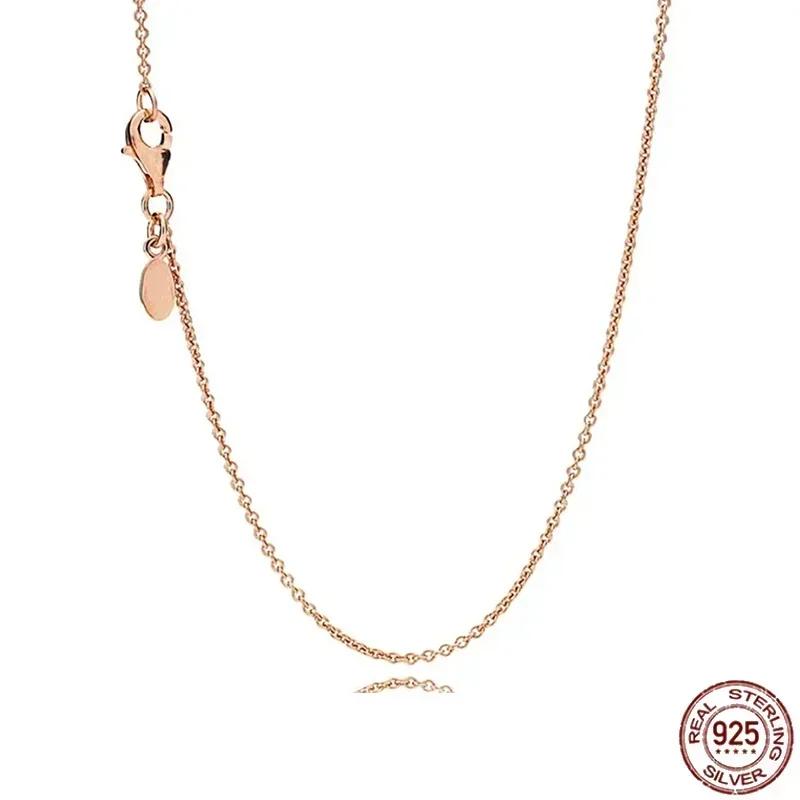 Серебряное колье 925 пробы в форме сердца Рождественский Подарок на День Рождения для Женщин Блестящее Круглое Изысканное Украшение Классический Шарм Сюрприз