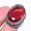 Garnet Gemstone 925 Sterling Silver Jewelry Ring Size 7