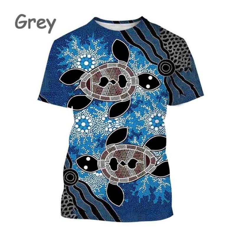 Футболка с 3D принтом аборигенов Австралии Naidoc Week Animal Art Flag, повседневная футболка в стиле Харадзюку с круглым вырезом