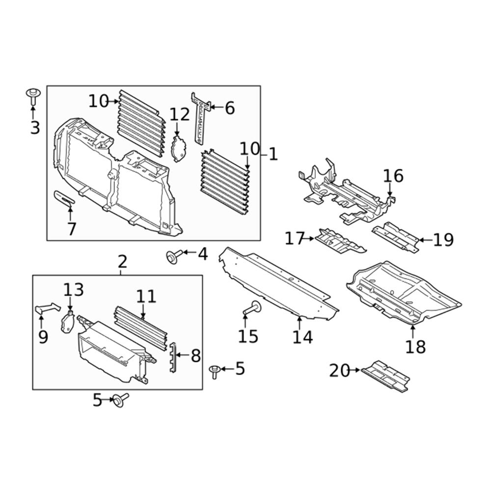 Кронштейн брызговика днища FL3Z16001A08C Для Ford F-150 (2015-2020)