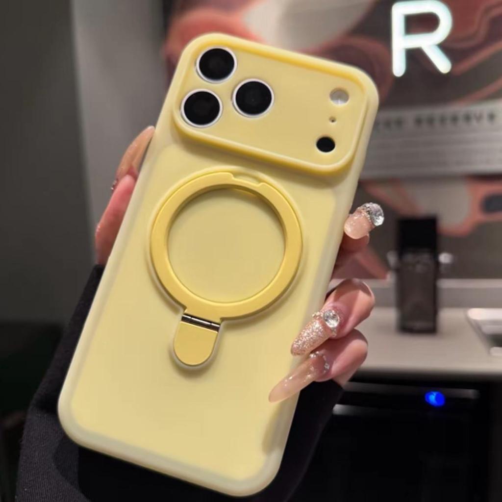 Чехол-подставка из жидкого силикона с магнитом для iPhone 17 для Apple 16 Pro Max/15 Pro