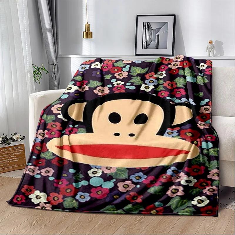 P-Paul Frank-k Фланелевое Портативное Одеяло для Детского Пикника в Гостиной Спальне Диване Кровати Идеальный Подарок на День Рождения
