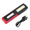 Portable USB Rechargeable LED COB Working Lamp Light Outdoor Magnet Hook Flashlight(Red)