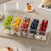 Поднос для фруктов Yousheng, ящик для хранения продуктов с 5 отделениями, большая вместимость, не содержит BPA, прозрачный, многоцелевой, для фруктового салата