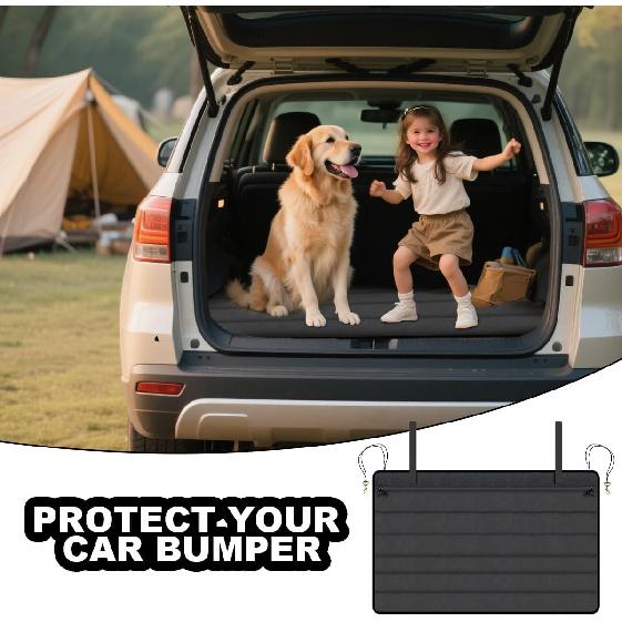 Large Bumper Guard For Cars, 38 X 25 Inch Foldable Vehicle Rear Bumper Cargo Protector Mat Prevent Scratches During Loading & Unloading, Auto Trunk