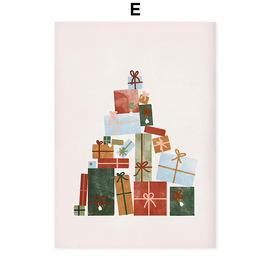 Christmas Gift Happy Nutcracker Decoration Mural Wall Art Prints Decorative Painting Pictures Nordic Posters RedRoom Home Decor