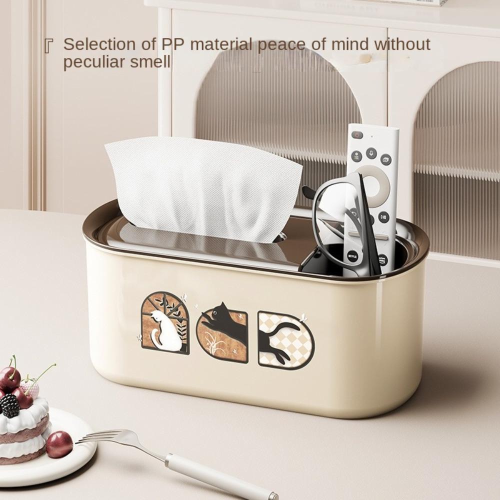Rectangular Tissue Holder Plastic Paper Box Creative Tissue Storage Box Living Room