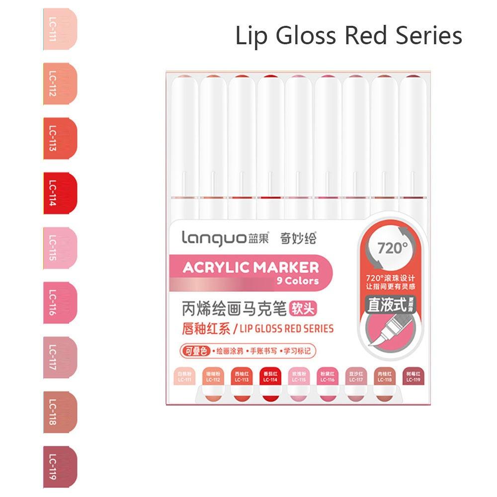 Стекируемая цветная ручка 9-цветная художественная акварельная ручка портативная акриловая маркерная ручка для рисования