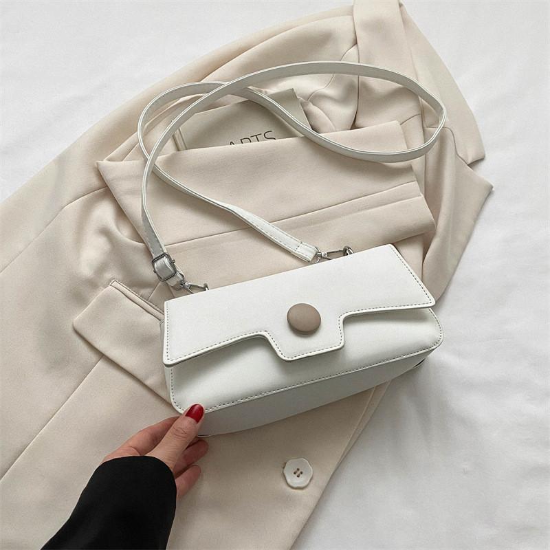 Chic Solid Color Street Fashion Small Box Bag For Daily Commute