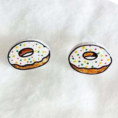 [R7896] — Серьги-пончики ручной работы «Rhymes», 12 мм.