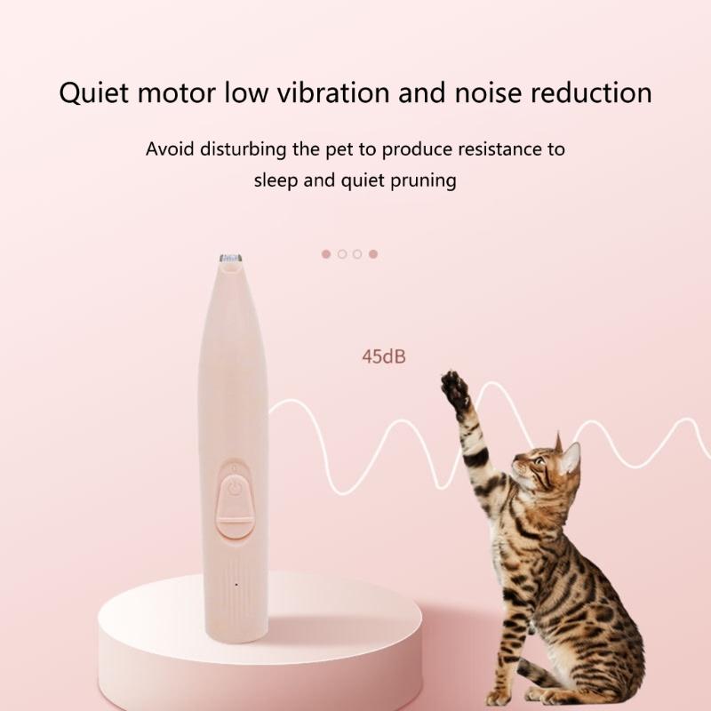 Cats Grooming Shaver with Light Low Noises USB Rechargeable Shaver Pet Hair Trimmers Set Dogs Cats