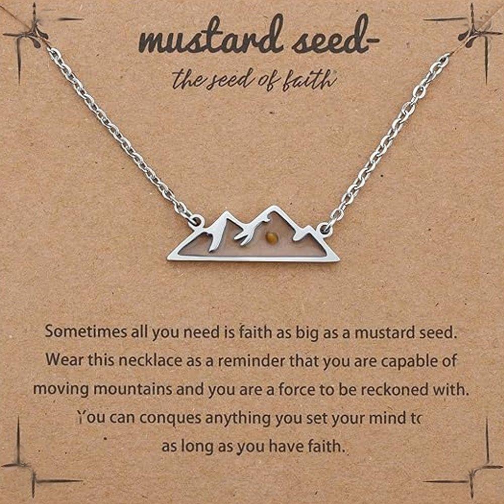 Серебряное ожерелье с семенами горчицы, христианское подарочное ожерелье-цепочка, новое ожерелье с подвеской