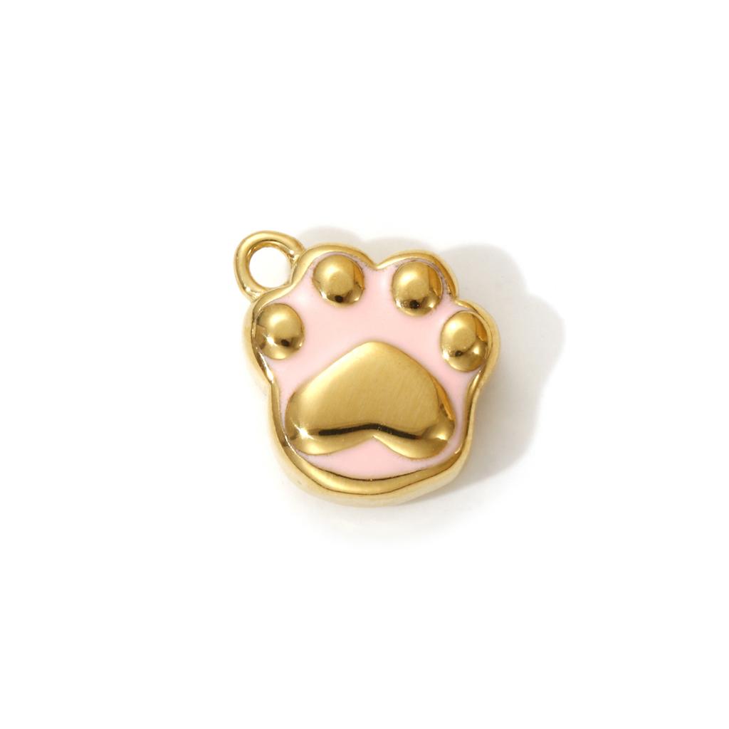 1 Piece 304 Stainless Steel Charms 18K Real Gold Plated Enamel Lipstick Strawberry Mango Pineapple Pendant Necklace DIY Making