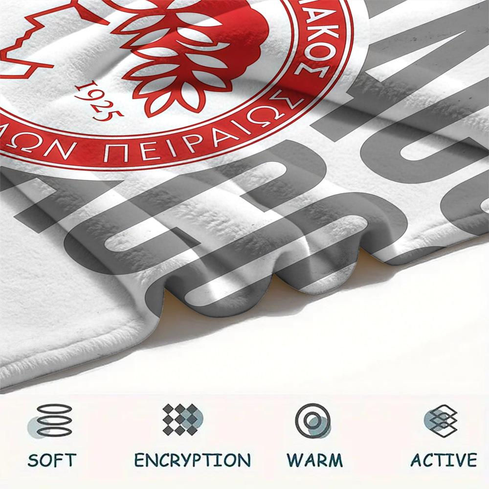 Olympiacos CFP Flannel Blanket, High quality Comfortable for All Seasons, Home Decor, Warmth and Comfort